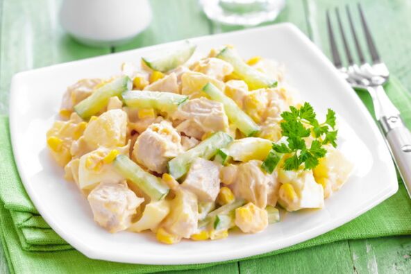 Summer salad a light and unusual dish on the Mediterranean diet menu
