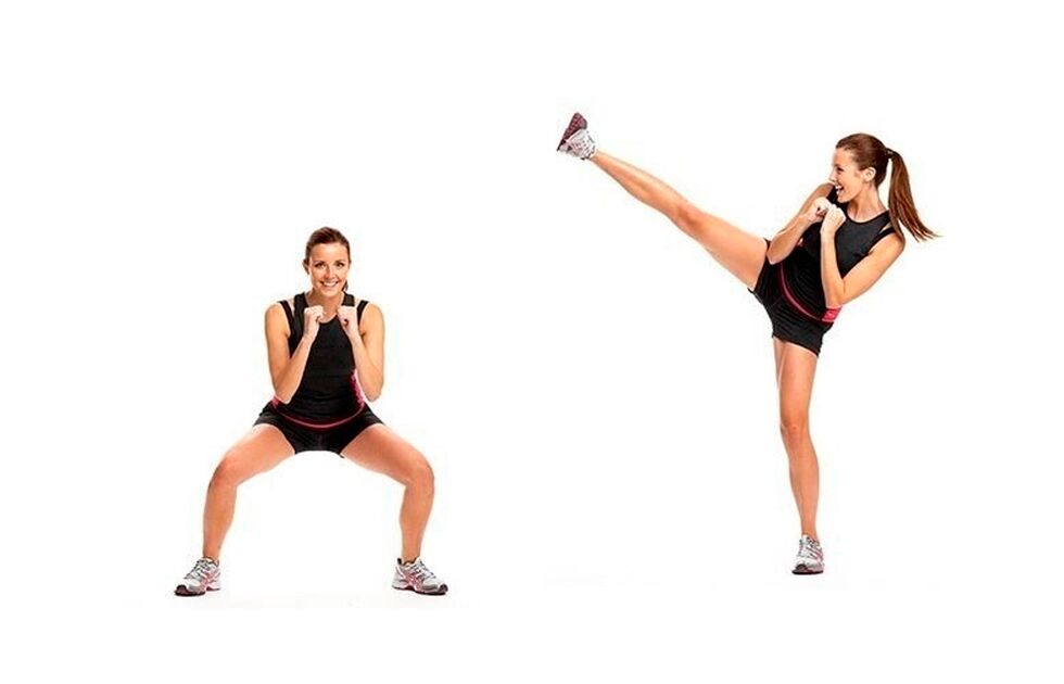 Swing squats for slim legs